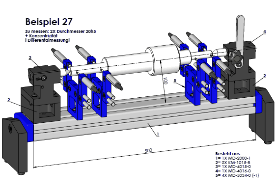 2x Durchmesser 20h 5+ Konzentrizitt-Differentalmessung