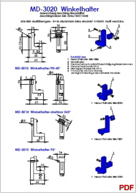 MD-3020 Winkelhalter Katalog B