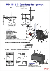 MD-4016 Zentrierspitze gefedert Katalog B