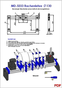 MD-5033 Rachenlehre 130 Katalog B